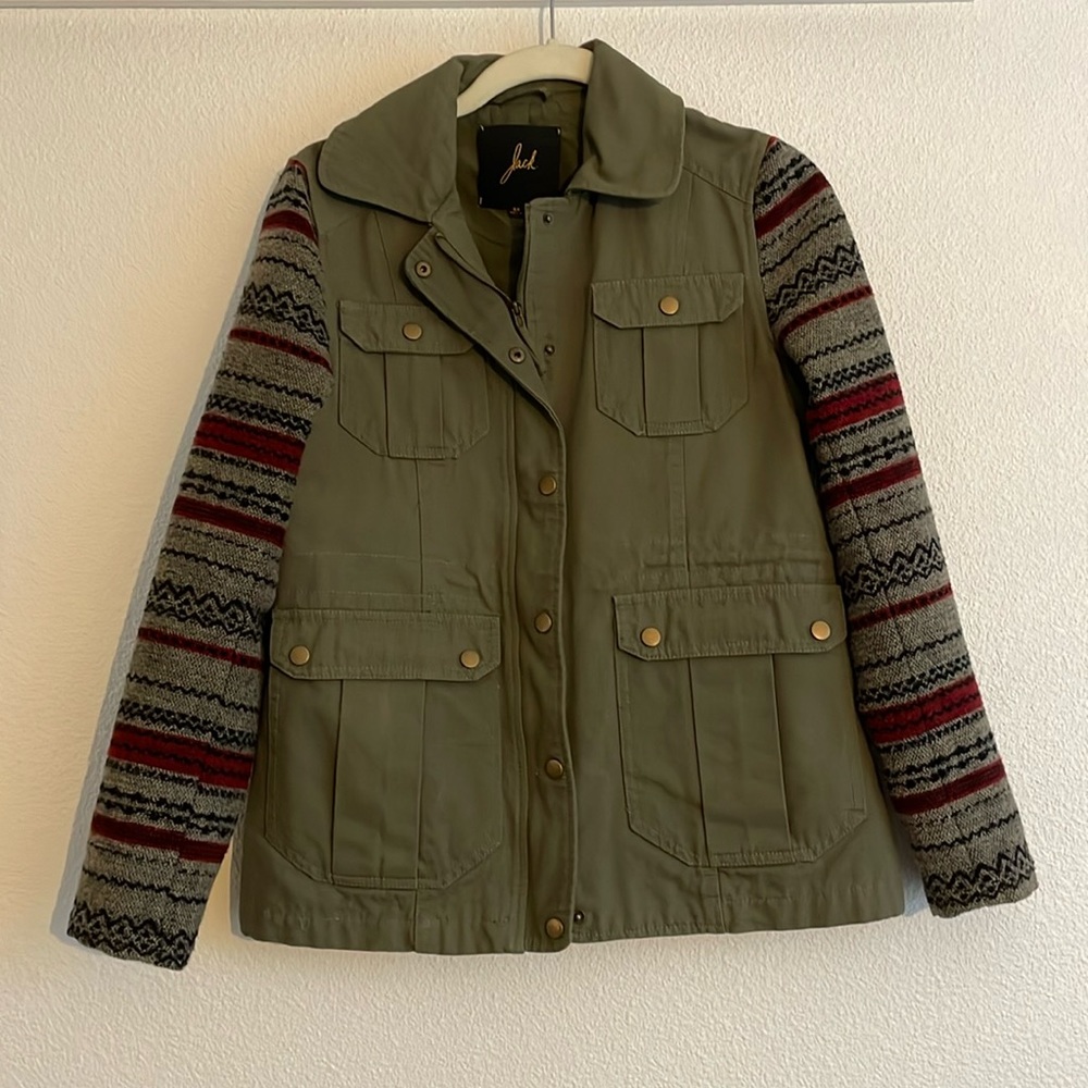 JACK Utility Jacket with Knit Sleeves